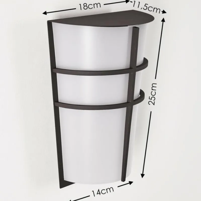 hofstein Applique murale d'extérieur Lamarche LED Anthracite, 2 lumières
