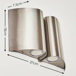 hofstein Applique murale d'extérieur Cornus LED Acier inoxydable, 4 lumières