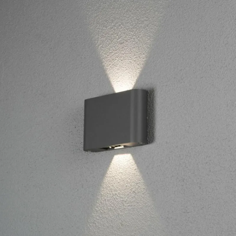 Luminaires Konstsmide Applique murale d'extérieur Konstsmide Chieri LED Noir, 2 lumières