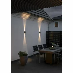 Luminaires Konstsmide Applique murale d'extérieur Konstsmide Chieri LED Noir, 2 lumières