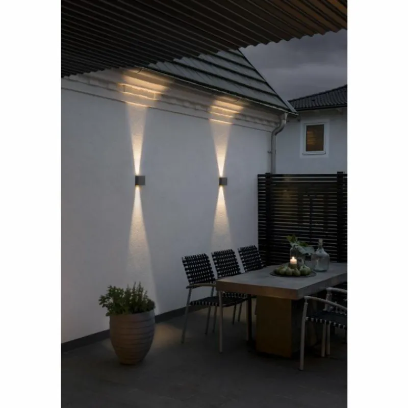 Luminaires Konstsmide Applique murale d'extérieur Konstsmide Chieri LED Noir, 2 lumières