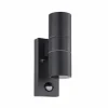 Luminaires Eglo Applique murale d'extérieur Eglo RIGA LED Anthracite, 2 lumières, Détecteur de mouvement