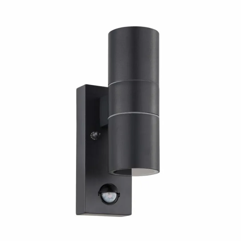 Luminaires Eglo Applique murale d'extérieur Eglo RIGA LED Anthracite, 2 lumières, Détecteur de mouvement