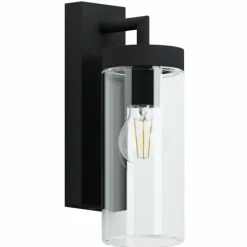 Lampes Vintages & Rétros-Luminaires Eglo Applique murale d'extérieur Eglo BOVOLONE Noir, 1 lumière
