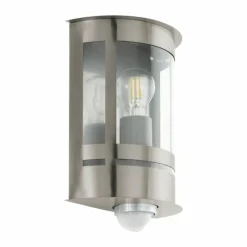 Luminaires Eglo Applique murale d'extérieur Eglo TRIBANO Acier inoxydable, 1 lumière, Détecteur de mouvement