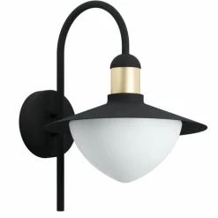 Lampes Dorées-Luminaires Eglo Applique murale d'extérieur Eglo SIRMIONE Or, Noir, 1 lumière