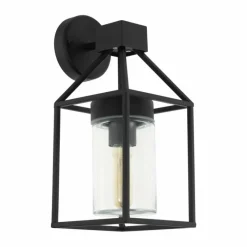 Luminaires Rustiques-Luminaires Eglo Applique murale d'extérieur Eglo TRECATE Noir, 1 lumière
