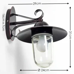 hofstein Applique murale d'extérieur Maidiswil Brun foncé, 1 lumière