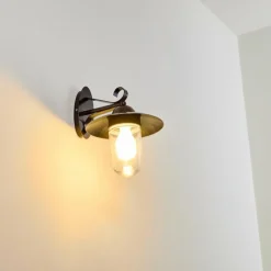 hofstein Applique murale d'extérieur Maidiswil Brun foncé, 1 lumière