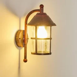 hofstein Applique murale d'extérieur Saicourt Rouge, Noir, 1 lumière