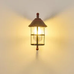 hofstein Applique murale d'extérieur Saicourt Rouge, Noir, 1 lumière