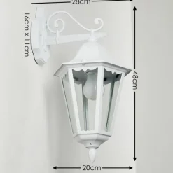 Luminaires Rustiques-hofstein Applique murale d'extérieur Esteli Blanc, 1 lumière