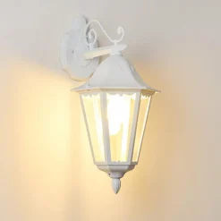 Luminaires Rustiques-hofstein Applique murale d'extérieur Esteli Blanc, 1 lumière