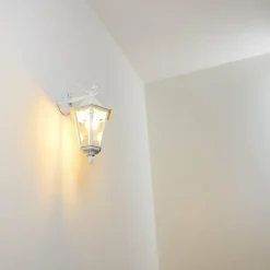 Luminaires Rustiques-hofstein Applique murale d'extérieur Esteli Blanc, 1 lumière