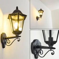 Luminaires Rustiques-hofstein Applique murale d'extérieur Esteli Noir, 1 lumière