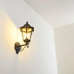 Luminaires Rustiques-hofstein Applique murale d'extérieur Esteli Noir, 1 lumière