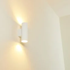 hofstein Applique murale d'extérieur Brachy LED Blanc, 2 lumières