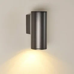 hofstein Applique murale d'extérieur Brachy LED Noir, 2 lumières