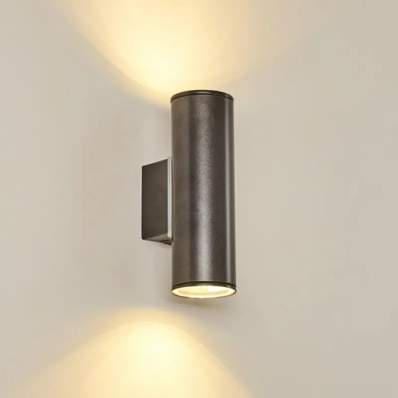 hofstein Applique murale d'extérieur Brachy LED Anthracite, 2 lumières