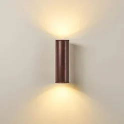 hofstein Applique murale d'extérieur Brachy LED Rouge, Noir, 2 lumières