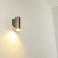 hofstein Applique murale d'extérieur Brachy LED Acier inoxydable, 1 lumière