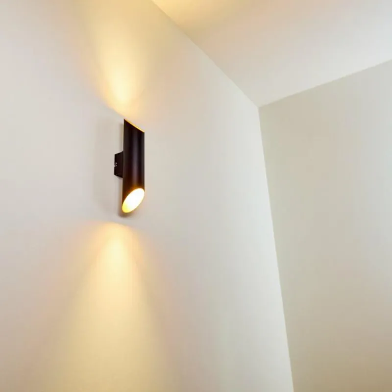 Lampes Dorées-hofstein Applique murale d'extérieur Saulcy LED Noir doré, 2 lumières