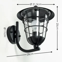 Luminaires Rustiques-hofstein Applique murale d'extérieur Sonvil Noir, 1 lumière