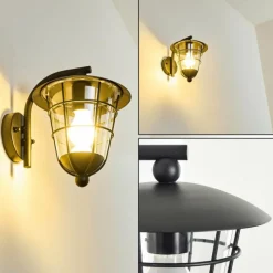 Luminaires Rustiques-hofstein Applique murale d'extérieur Sonvil Noir, 1 lumière