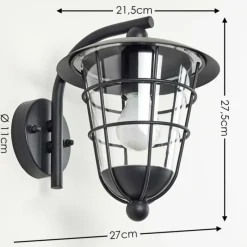 Luminaires Rustiques-hofstein Applique murale d'extérieur Sonvil Noir, 1 lumière