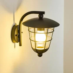 Luminaires Rustiques-hofstein Applique murale d'extérieur Sonvil Noir, 1 lumière