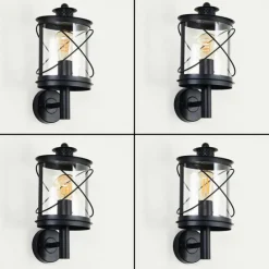 Luminaires Rustiques-hofstein Applique murale d'extérieur Chamesol Noir, 1 lumière