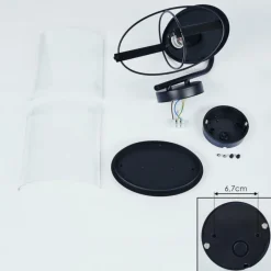 hofstein Applique murale d'extérieur Chamesol Noir, 1 lumière