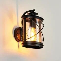 hofstein Applique murale d'extérieur Chamesol Noir, 1 lumière