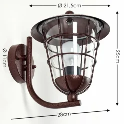 Luminaires Rustiques-hofstein Applique murale d'extérieur Sonvil Brun, 1 lumière