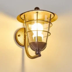 Luminaires Rustiques-hofstein Applique murale d'extérieur Sonvil Brun, 1 lumière