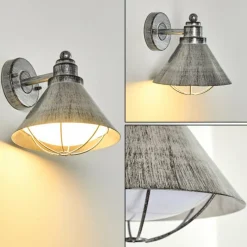 hofstein Applique murale d'extérieur Valonne Argenté, 1 lumière