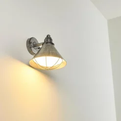 hofstein Applique murale d'extérieur Valonne Argenté, 1 lumière