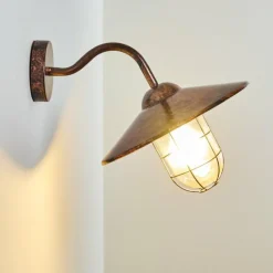 Luminaires Rustiques-hofstein Applique murale d'extérieur Oricourt Bronze, 1 lumière