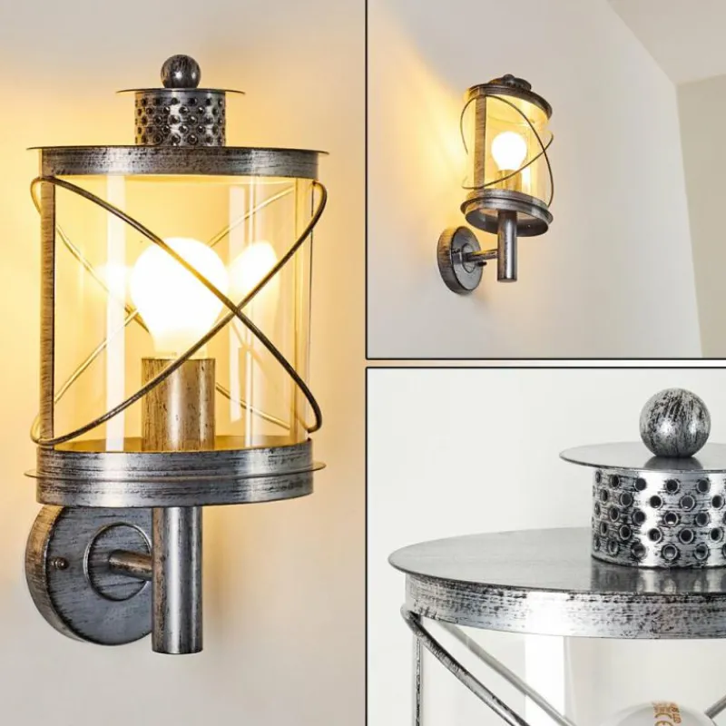 hofstein Applique murale d'extérieur Chamesol Brun, Argenté, 1 lumière