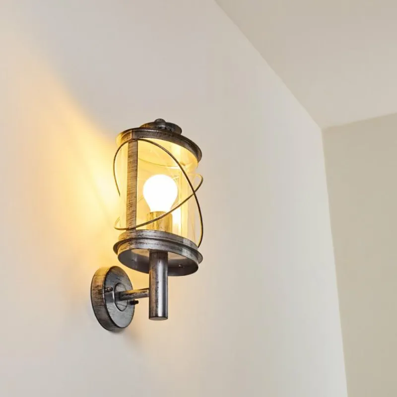 hofstein Applique murale d'extérieur Chamesol Brun, Argenté, 1 lumière