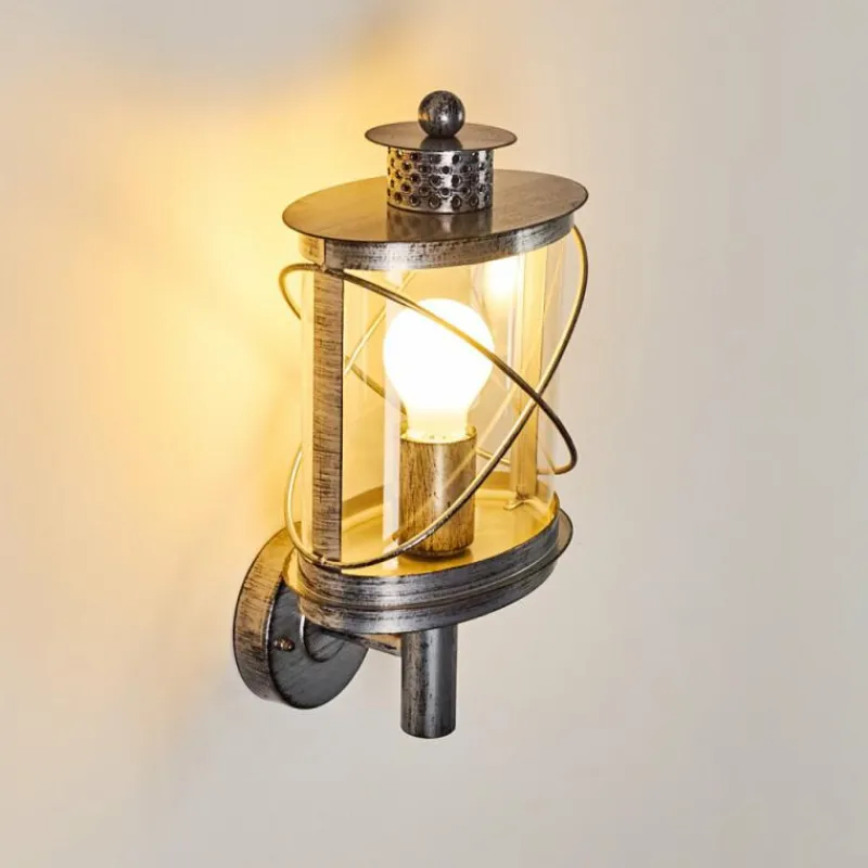 hofstein Applique murale d'extérieur Chamesol Brun, Argenté, 1 lumière