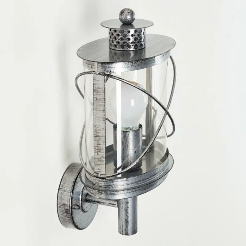 hofstein Applique murale d'extérieur Chamesol Brun, Argenté, 1 lumière