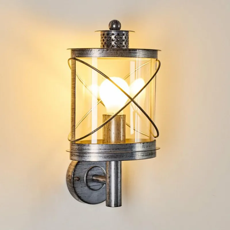 hofstein Applique murale d'extérieur Chamesol Brun, Argenté, 1 lumière