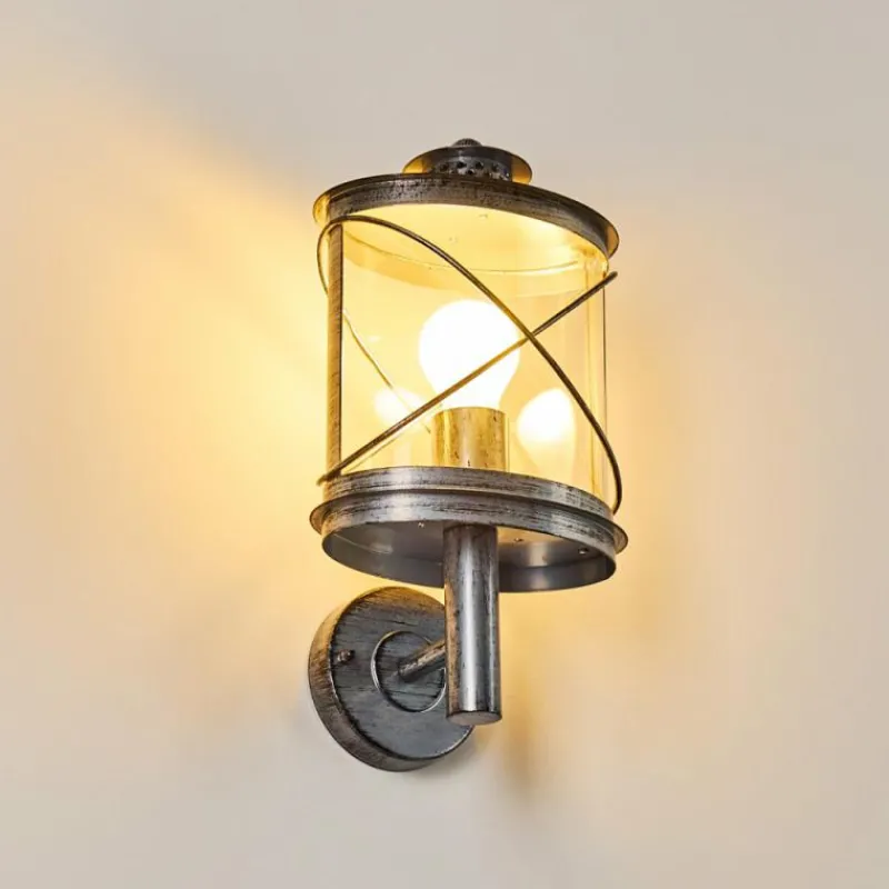 hofstein Applique murale d'extérieur Chamesol Brun, Argenté, 1 lumière