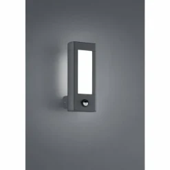 Luminaires Trio Applique murale d'extérieur Trio RHINE LED Anthracite, 2 lumières, Détecteur de mouvement