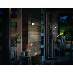 Luminaires Philips Applique murale d'extérieur Philips Capricorn LED Anthracite, 1 lumière, Détecteur de mouvement