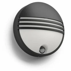 Luminaires Philips Applique murale d'extérieur Philips Yarrow LED Noir, 1 lumière, Détecteur de mouvement