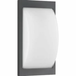 Luminaires LCD Applique murale d'extérieur LCD Emden LED Noir, 1 lumière, Détecteur de mouvement