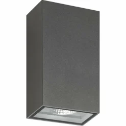 Luminaires LCD Applique murale d'extérieur LCD Wolgast LED Noir, 2 lumières