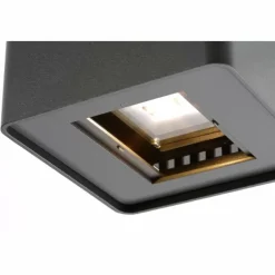 Luminaires LCD Applique murale d'extérieur LCD Siegen Gris, 2 lumières